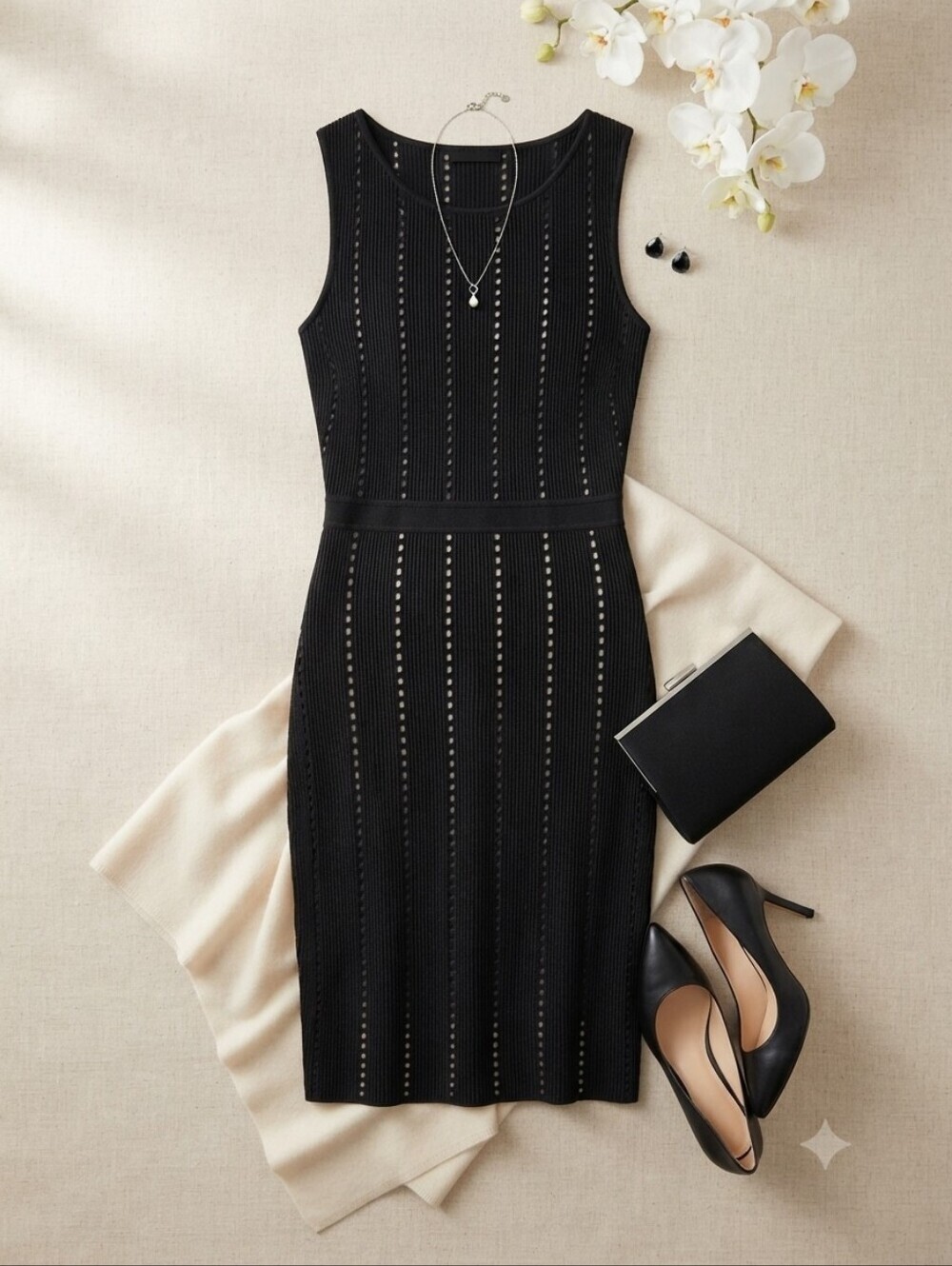 Bailey 44 Black Stretch Knit Bodycon Dress